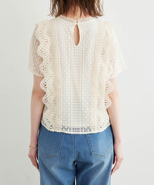 ROPE' PICNIC(ロペピクニック)の「ショート丈レースブラウス(シャツ/ブラウス・レディース・オフホワイト/ブラック・38)」の18枚目の写真