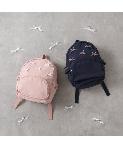 apres les cours（アプレレクール）の「メニーリボンリュック（バックパック/リュック・キッズ・ピンク/ネイビー・SMALL/MEDIUM）」の16枚目の写真
