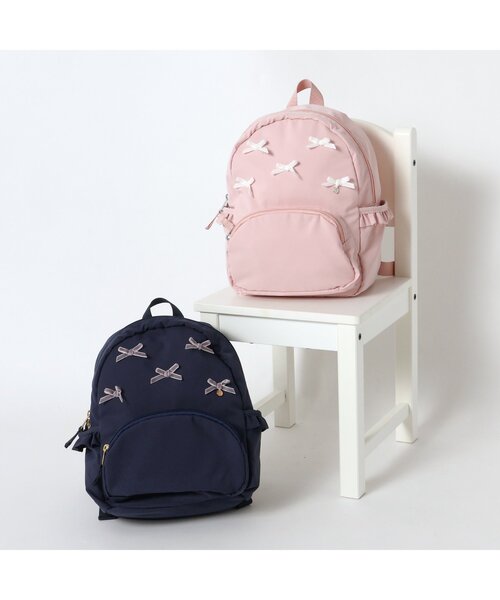 apres les cours（アプレレクール）の「メニーリボンリュック（バックパック/リュック・キッズ・ピンク/ネイビー・SMALL/MEDIUM）」の17枚目の写真