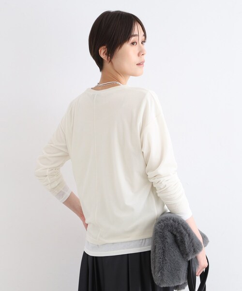 人気特価 セール】【洗える】コンパクトベロアカットソー（Tシャツ トップス