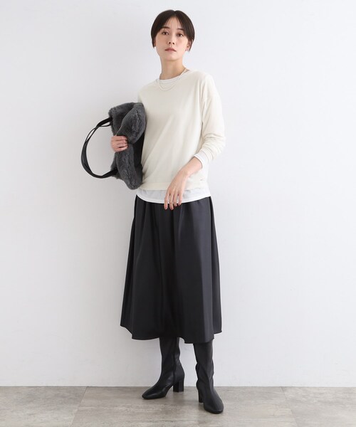 セール】【洗える】コンパクトベロアカットソー（Tシャツ