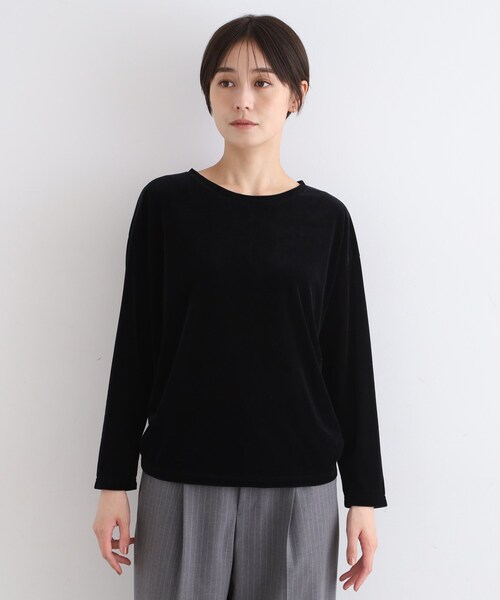 INDIVI（インディヴィ）の「◆【洗える】コンパクトベロアカットソー（Tシャツ/カットソー・レディース・ライトグレー/ブラック/オフホワイト・40/38/19/15 /13/05）」の10枚目の写真