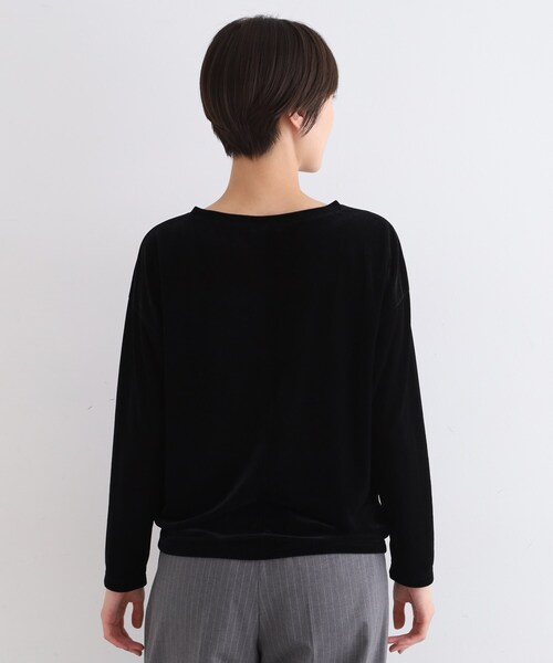 INDIVI（インディヴィ）の「◆【洗える】コンパクトベロアカットソー（Tシャツ/カットソー・レディース・ライトグレー/ブラック/オフホワイト・40/38/19/15 /13/05）」の8枚目の写真