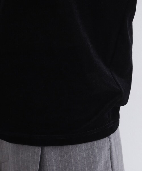 INDIVI（インディヴィ）の「◆【洗える】コンパクトベロアカットソー（Tシャツ/カットソー・レディース・ライトグレー/ブラック/オフホワイト・40/38/19/15 /13/05）」の5枚目の写真