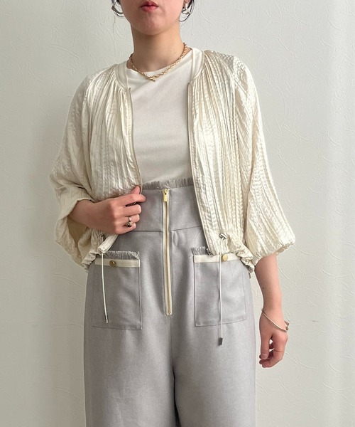 【セール】ランダムプリーツブルゾン（ブルゾン）｜LHELBIE（レルビエ）