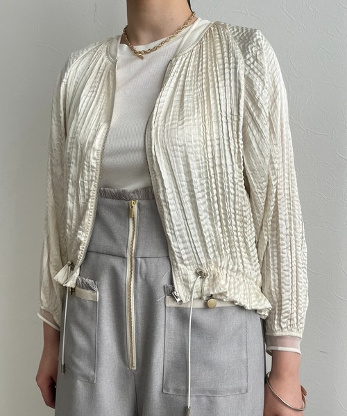 【セール】ランダムプリーツブルゾン（ブルゾン）｜LHELBIE（レルビエ）