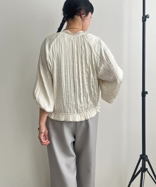 【セール】ランダムプリーツブルゾン（ブルゾン）｜LHELBIE（レルビエ）