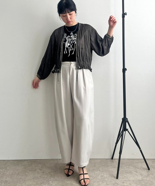 【セール】ランダムプリーツブルゾン（ブルゾン）｜LHELBIE（レルビエ）