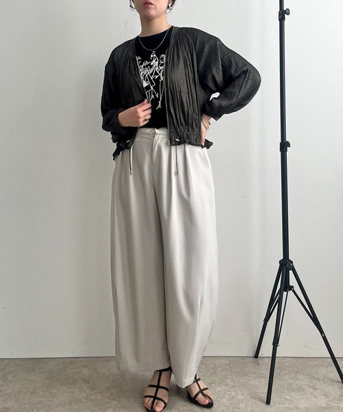 【セール】ランダムプリーツブルゾン（ブルゾン）｜LHELBIE（レルビエ）