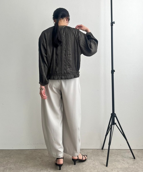 【セール】ランダムプリーツブルゾン（ブルゾン）｜LHELBIE（レルビエ）