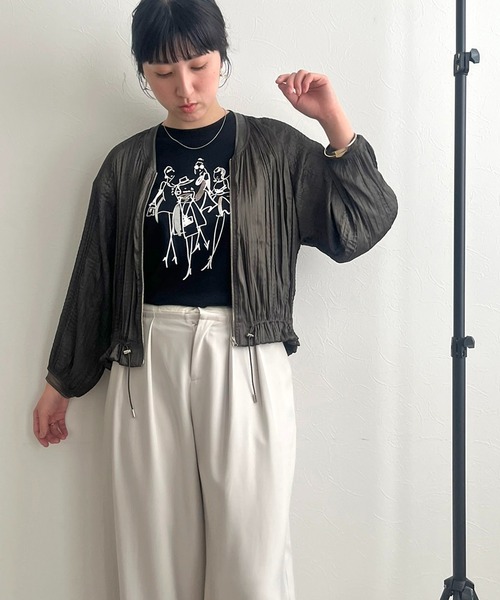 【セール】ランダムプリーツブルゾン（ブルゾン）｜LHELBIE（レルビエ）