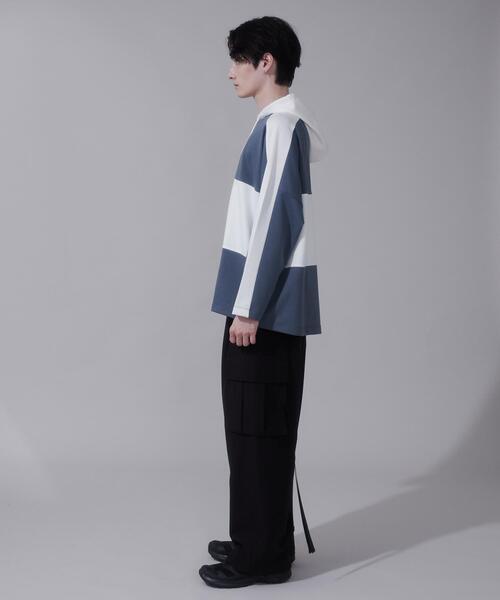 BROWNY(ブラウニー)の「BROWNY/ドルマンポンチフードT(Tシャツ/カットソー・メンズ・ホワイト/ブルー・LARGE/MEDIUM)」の18枚目の写真