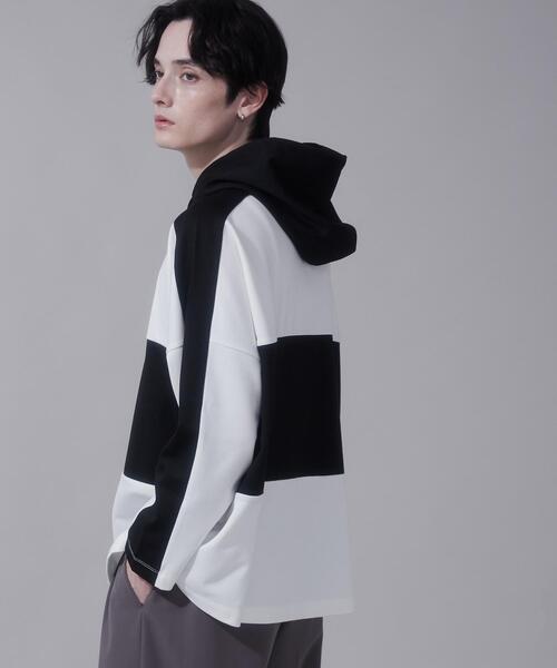 BROWNY(ブラウニー)の「BROWNY/ドルマンポンチフードT(Tシャツ/カットソー・メンズ・ホワイト/ブルー・LARGE/MEDIUM)」の7枚目の写真