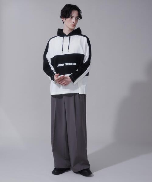 BROWNY(ブラウニー)の「BROWNY/ドルマンポンチフードT(Tシャツ/カットソー・メンズ・ホワイト/ブルー・LARGE/MEDIUM)」の8枚目の写真