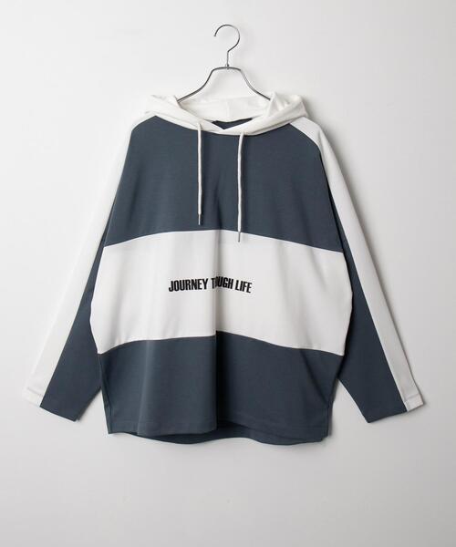 BROWNY(ブラウニー)の「BROWNY/ドルマンポンチフードT(Tシャツ/カットソー・メンズ・ホワイト/ブルー・LARGE/MEDIUM)」の21枚目の写真