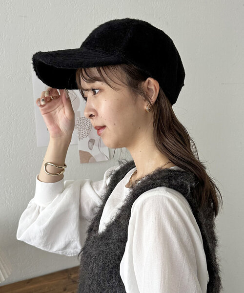 DISCOAT（ディスコート）の「シャギーキャップ（キャップ・レディース・モカ/ブラック・FREE）」の20枚目の写真