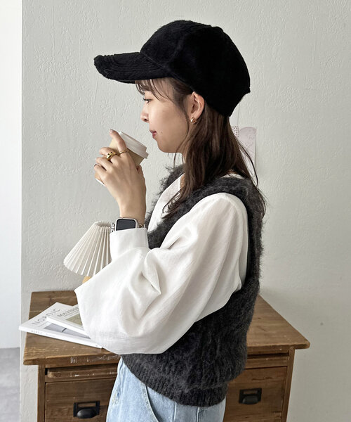 DISCOAT（ディスコート）の「シャギーキャップ（キャップ・レディース・モカ/ブラック・FREE）」の21枚目の写真