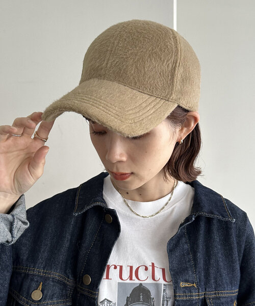 DISCOAT（ディスコート）の「シャギーキャップ（キャップ・レディース・モカ/ブラック・FREE）」の3枚目の写真