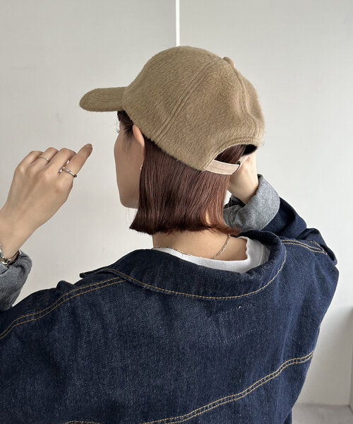 DISCOAT（ディスコート）の「シャギーキャップ（キャップ・レディース・モカ/ブラック・FREE）」の6枚目の写真