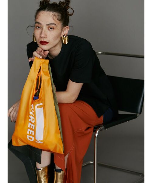 UN3D.(アンスリード)の「BI-COLOR ECO-BAG M / バイカラーエコバッグM(エコバッグ/サブバッグ・レディース・グリーン/オレンジ/ブルー・FREE)」の13枚目の写真