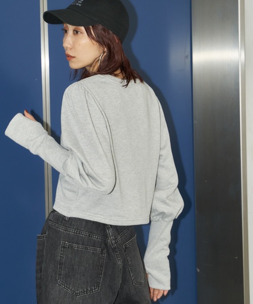 Auntie Rosa Holiday（アンティローザホリデー）の「クロップドコルセットデザインスウェット（スウェット・レディース・グレー/チャコールグレー/ブルー・FREE）」の8枚目の写真