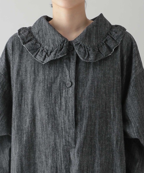 新品★natural by clip★コットンリネンダンガリーフリルワンピース 楽天市場】【SALE／50%OFF】＜natural by clip＞コットンリネン