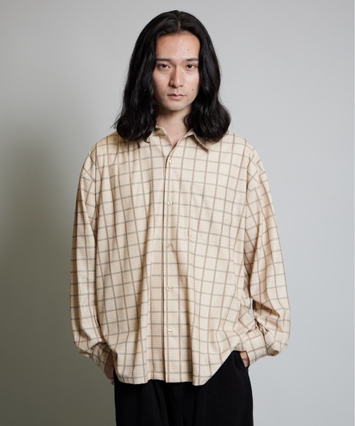 MandO(エムオー)(エムオー)の「【MandO】コーデュロイチェックアソートレギュラーシャツ(シャツ/ブラウス・メンズ・ベージュ系/ブルー系・MEDIUM/LARGE)」の3枚目の写真