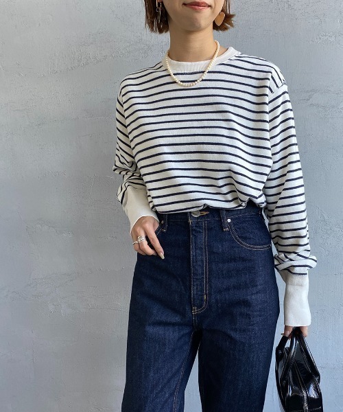 THE SHINZONE（ザ　シンゾーン）の「[THE SHINZONE/ザ シンゾーン] ミリタリープルオーバーカットソー（Tシャツ/カットソー・レディース・マルチ/ホワイト・0）」の6枚目の写真