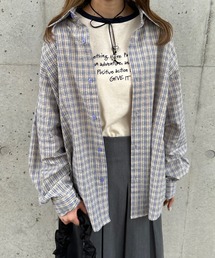オーバーサッカーチェックシャツ