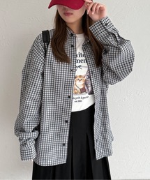 オーバーサッカーチェックシャツ