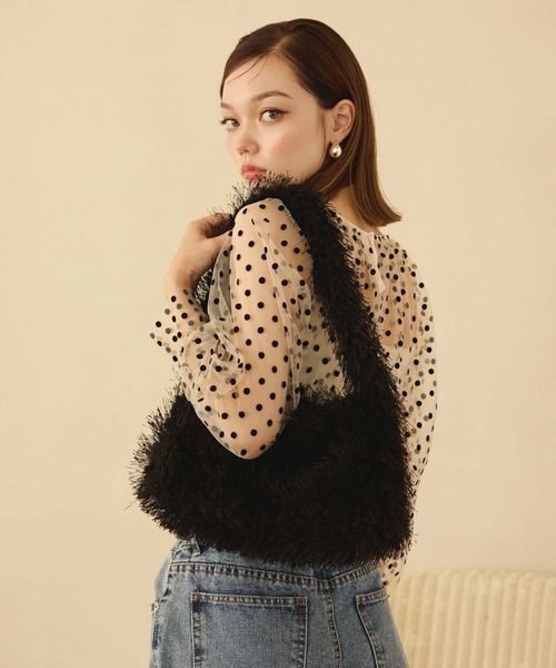 トップス mcsft キャミ付きドットシアートップス（シャツ/ブラウス）｜fifth