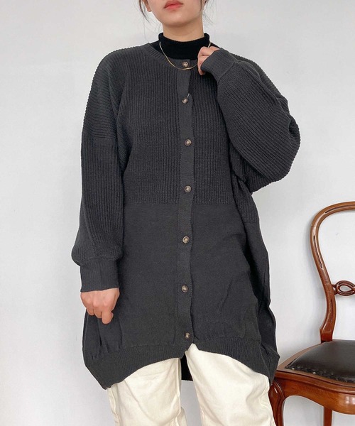 AS KNOW AS plus(アズノゥアズプラス)の「◇ゆるり切り替えコクーンカーディガン(カーディガン/ボレロ・レディース・ボルドー/グレイッシュベージュ/チャコールグレー/ダークグリーン/ベージュ系/ダークグリーン系/グレー系/ネイビー系/ベージュ系1/ダークグリーン系1/オレンジ系1/グレー系1/ダークグリーン系2/ベージュ系2/ネイビー系2/グレー系2/ホワイト系その他3/ブルー系3/グレー系3/ベージュ系3/グレー系4/ネイビー系4/ベージュ系4/ダークグリーン系4・FREE)」の5枚目の写真