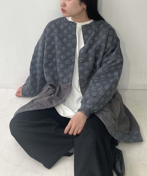 AS KNOW AS plus(アズノゥアズプラス)の「◇ゆるり切り替えコクーンカーディガン(カーディガン/ボレロ・レディース・ボルドー/グレイッシュベージュ/チャコールグレー/ダークグリーン/ベージュ系/ダークグリーン系/グレー系/ネイビー系/ベージュ系1/ダークグリーン系1/オレンジ系1/グレー系1/ダークグリーン系2/ベージュ系2/ネイビー系2/グレー系2/ホワイト系その他3/ブルー系3/グレー系3/ベージュ系3/グレー系4/ネイビー系4/ベージュ系4/ダークグリーン系4・FREE)」の6枚目の写真