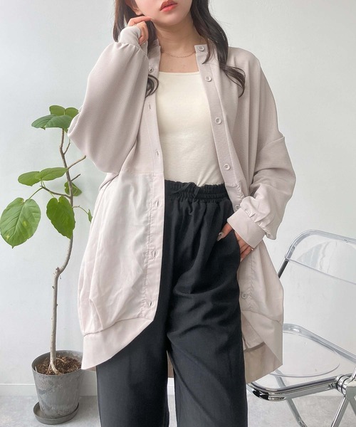 AS KNOW AS plus(アズノゥアズプラス)の「◇ゆるり切り替えコクーンカーディガン(カーディガン/ボレロ・レディース・ボルドー/グレイッシュベージュ/チャコールグレー/ダークグリーン/ベージュ系/ダークグリーン系/グレー系/ネイビー系/ベージュ系1/ダークグリーン系1/オレンジ系1/グレー系1/ダークグリーン系2/ベージュ系2/ネイビー系2/グレー系2/ホワイト系その他3/ブルー系3/グレー系3/ベージュ系3/グレー系4/ネイビー系4/ベージュ系4/ダークグリーン系4・FREE)」の13枚目の写真