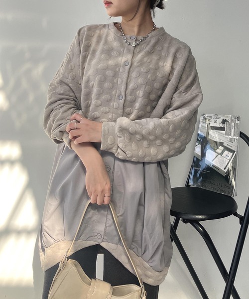 AS KNOW AS plus(アズノゥアズプラス)の「◇ゆるり切り替えコクーンカーディガン(カーディガン/ボレロ・レディース・ボルドー/グレイッシュベージュ/チャコールグレー/ダークグリーン/ベージュ系/ダークグリーン系/グレー系/ネイビー系/ベージュ系1/ダークグリーン系1/オレンジ系1/グレー系1/ダークグリーン系2/ベージュ系2/ネイビー系2/グレー系2/ホワイト系その他3/ブルー系3/グレー系3/ベージュ系3/グレー系4/ネイビー系4/ベージュ系4/ダークグリーン系4・FREE)」の14枚目の写真