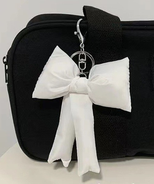 セール】ぷっくりリボンキーリング/キーチャーム（キーホルダー