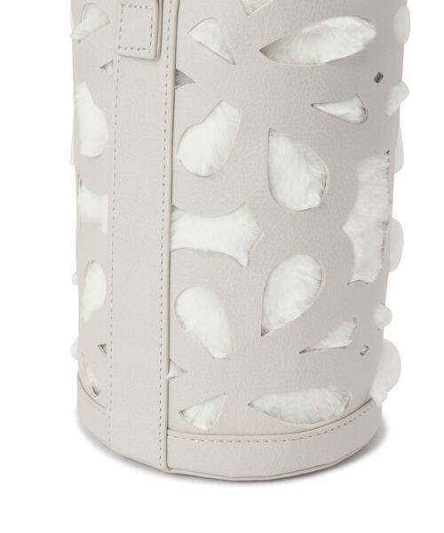 EDIT COLOGNE（エディットコロン）の「カットワークバケツバッグ（ショルダーバッグ・レディース・ホワイト/ブラック・ﾌﾘ-）」の14枚目の写真