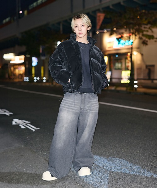 MSG（エムエスジー）の「【フィルパワー600】機能性 中綿キルティング ショート丈ジャケット（ダウンジャケット/コート・メンズ・ブラウン/チャコール/ブラック/ブラック系/レオパード/グレー・XL/S/M/L）」の15枚目の写真