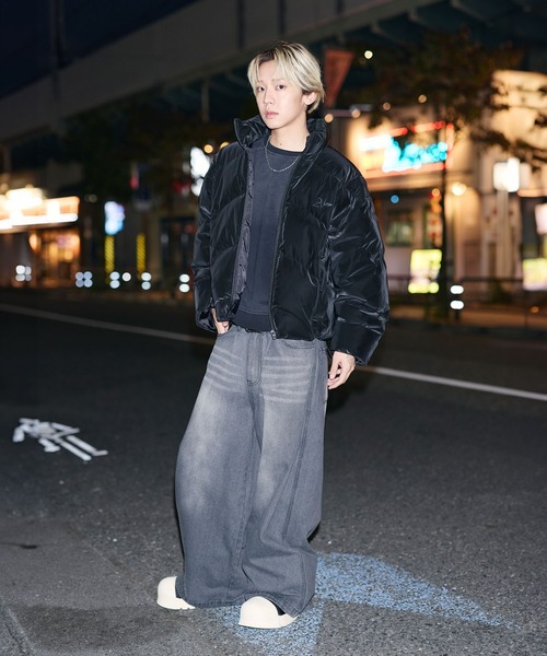 MSG（エムエスジー）の「【フィルパワー600】機能性 中綿キルティング ショート丈ジャケット（ダウンジャケット/コート・メンズ・ブラウン/チャコール/ブラック/ブラック系/レオパード/グレー・XL/S/M/L）」の16枚目の写真