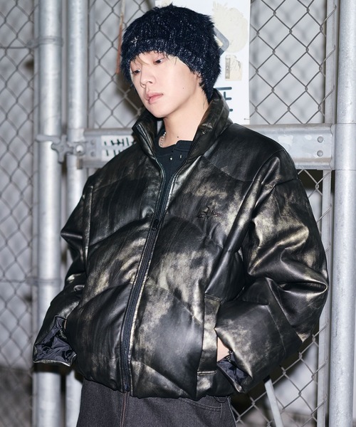 MSG（エムエスジー）の「【フィルパワー600】機能性 中綿キルティング ショート丈ジャケット（ダウンジャケット/コート・メンズ・ブラウン/チャコール/ブラック/ブラック系/レオパード/グレー・XL/S/M/L）」の21枚目の写真