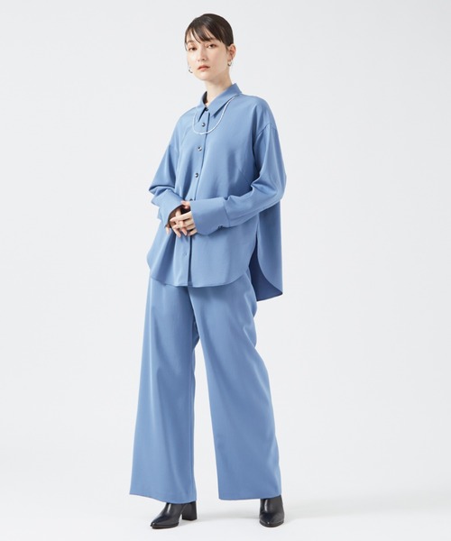 qualite(カリテ)の「スライトラスターシャツ(シャツ/ブラウス・レディース・ブルー/ブラック/ホワイト・フリー)」の5枚目の写真