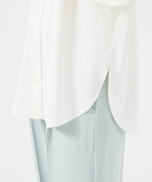 qualite(カリテ)の「スライトラスターシャツ(シャツ/ブラウス・レディース・ブルー/ブラック/ホワイト・フリー)」の13枚目の写真