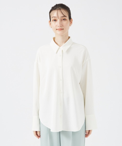 qualite(カリテ)の「スライトラスターシャツ(シャツ/ブラウス・レディース・ブルー/ブラック/ホワイト・フリー)」の7枚目の写真