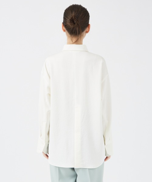 qualite(カリテ)の「スライトラスターシャツ(シャツ/ブラウス・レディース・ブルー/ブラック/ホワイト・フリー)」の9枚目の写真