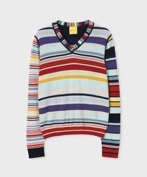 Paul Smith（ポールスミス）の「ウィメンズ フラワーカラー ストライプ ニット / 245910 KN138（ニット/セーター）」
