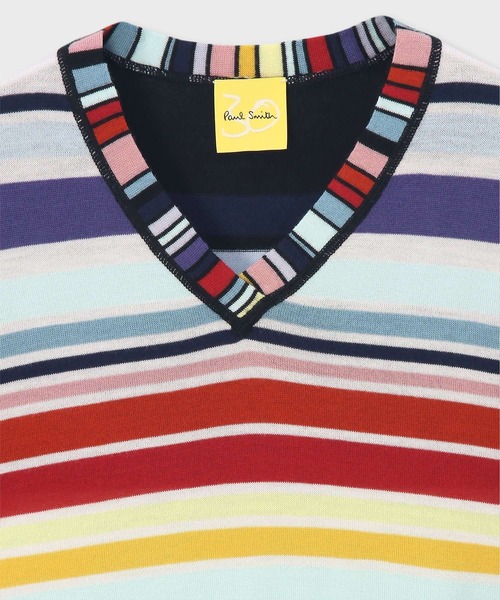 Paul Smith（ポールスミス）の「ウィメンズ フラワーカラー ストライプ ニット / 245910 KN138（ニット/セーター・レディース・マルチ・MEDIUM）」の2枚目の写真