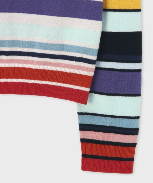 Paul Smith（ポールスミス）の「ウィメンズ フラワーカラー ストライプ ニット / 245910 KN138（ニット/セーター・レディース・マルチ・MEDIUM）」の3枚目の写真