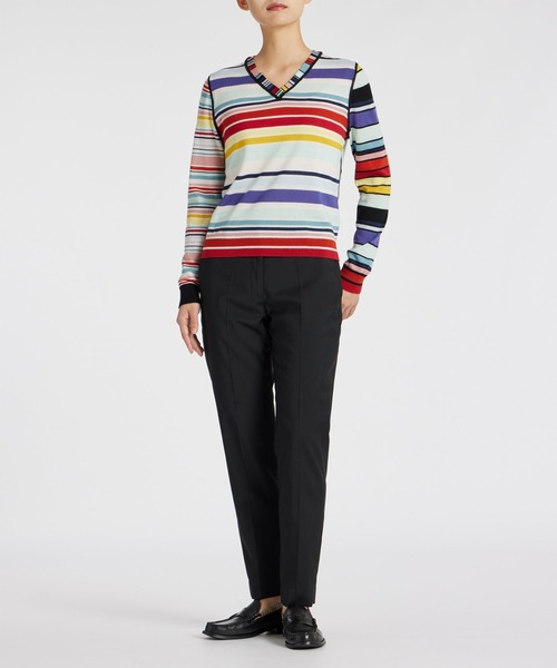 Paul Smith（ポールスミス）の「ウィメンズ フラワーカラー ストライプ ニット / 245910 KN138（ニット/セーター・レディース・マルチ・MEDIUM）」の5枚目の写真