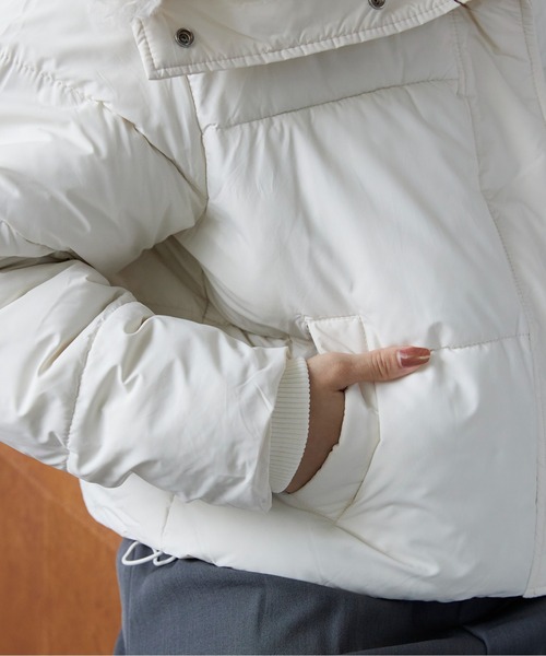 セール】ボア襟 / ビッグカラー パディングブルゾン（ブルゾン）｜ap