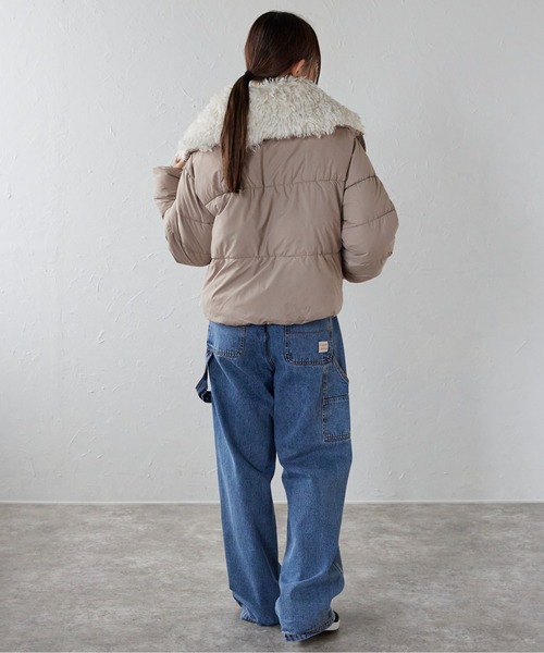 セール】ボア襟 / ビッグカラー パディングブルゾン（ブルゾン）｜ap